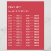 Red Lips, Makeup Artist Adverteren Flyer (Achterkant)