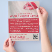 Red Lips, Makeup Artist Adverteren Flyer (Hand)