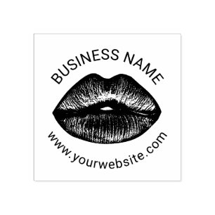 Red Lips Makeup Artist Beauty Salon Business Rubberstempel