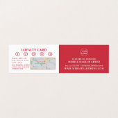 Red Lips, Makeup Artist, Loyalty Card Visitekaartjes (Binnenkant ongevouwen)