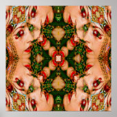 Red Lips Mandala Poster (Voorkant)