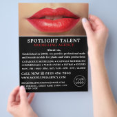 Red Lips, Modelleringsbureau, modelagent Advert Flyer (Hand)