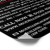 Red Lips, Modelleringsbureau, modelagent Advert Poster (Hoek)