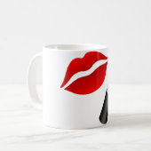 Red Lips MUA 11 oz Klassieke witte Mok (Voorkant links)