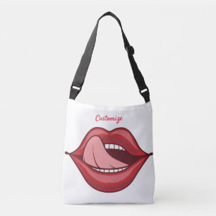 Red Lips Open Mouth Thunder_Cove Crossbody Tas