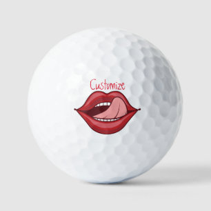 Red Lips Open Mouth Thunder_Cove Golfballen