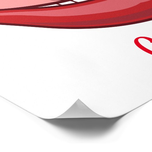 Red Lips Open Mouth Thunder_Cove Poster (Hoek)