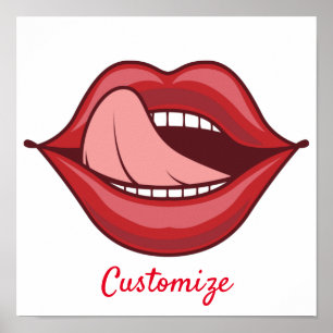 Red Lips Open Mouth Thunder_Cove Poster