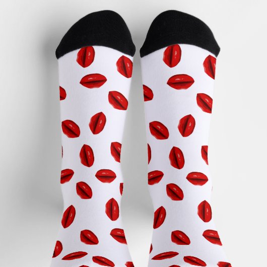 Red Lips Pattern Sokken (Top)