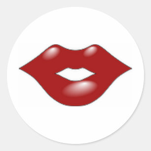 Red Lips Ronde Sticker