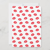 Red Lips Schattigee bruiloft Kaart (Achterkant)