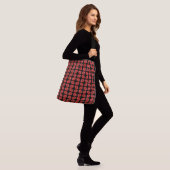 Red Lips Smacking Kisses Crossbody Tas (Op model)