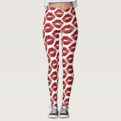 Red Lips Valentijn Day Leggings (Voorkant)