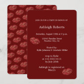 Red Lips Vrijgezellenfeest Kaart (Voorkant / Achterkant)