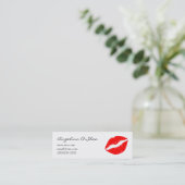 Red Lipstick Carte de visite maigre (Debout devant)