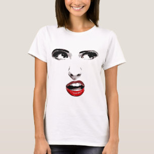 Red Lipstick Donkere, vrouwelijke make-up schoonhe T-shirt
