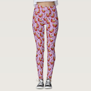 Red Lipstick en Red High Heels Throw Pill Leggings