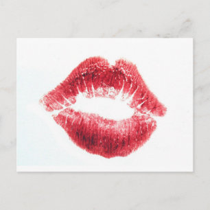 Red Lipstick Kiss Briefkaart