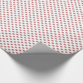 Red Lipstick Kiss Cadeaupapier (Hoek)