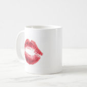 Red Lipstick Kiss Koffiemok (Voorkant links)
