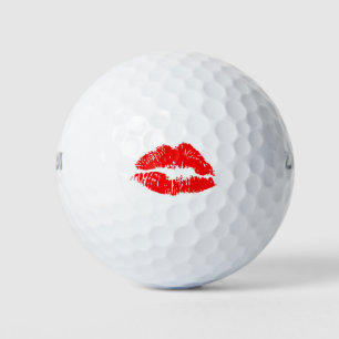 Red Lipstick Kiss Mark Golfballen
