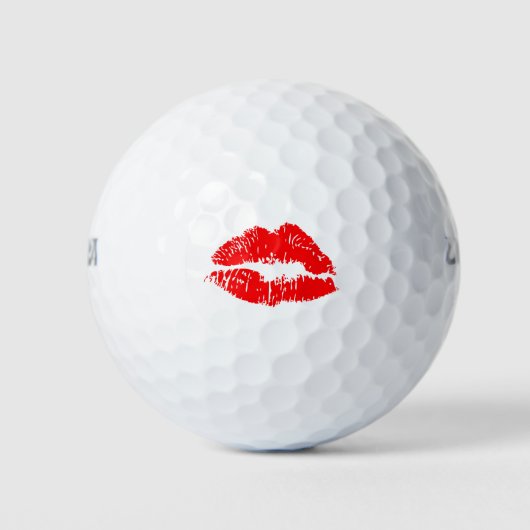 Red Lipstick Kiss Mark Golfballen (Voorkant)