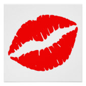 Red Lipstick Kiss Perfect Poster (Voorkant)