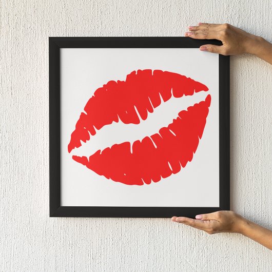 Red Lipstick Kiss Perfect Poster