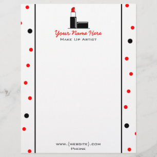 Red Lipstick Letterhead Custom Briefhoofd