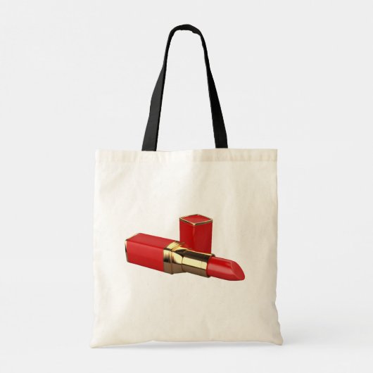 Red Lipstick Makeup Canvas tas (Achterkant)