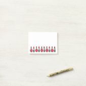 Red Lipstick Nail Poolse Makeup Beauty post Post-it® Notes (Op bureau)