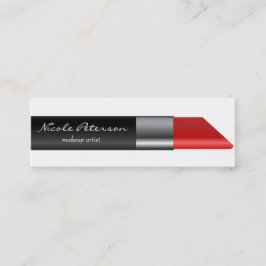 Red lipstick, unieke professionele vormgeving mini visitekaartje