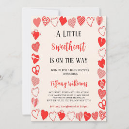 Red Little Sweetheart valentijn Invitation Kaart
