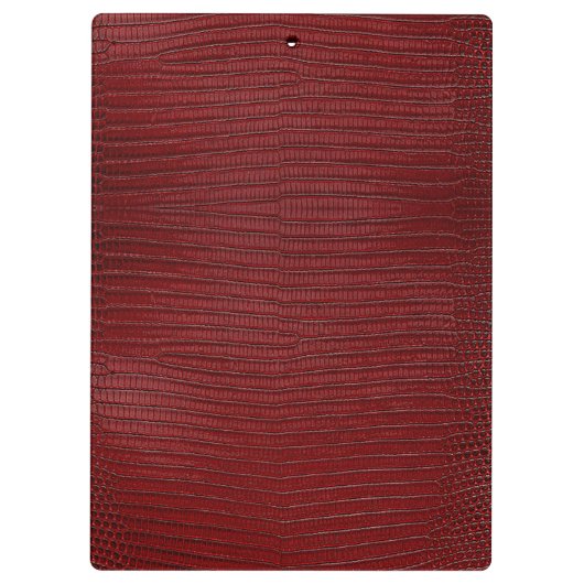 Red Lizard Leather Print Klembord (Achterkant)