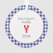 Red Lobster Blue White Gingham ENDROIT Année (dos)