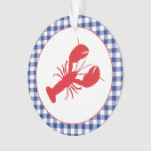 Red Lobster Blue White Gingham ENDROIT Année (devant)
