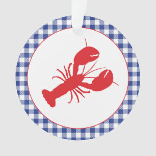 Red Lobster Blue White Gingham ENDROIT Année
