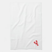 Red Lobster Coastal Beach Ocean Maine Fun Theedoek (Verticaal)