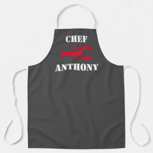 Red Lobster Grey White Personalized Chef Mannen Schort
