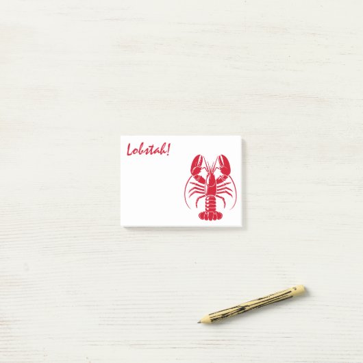 Red Lobster Lobah Maine New England Coast Post-it® Notes (Op bureau)