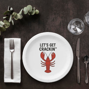Red lobster party quote papieren bordje