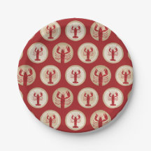 Red Lobster Pattern - Nautical Ocean Seafood