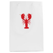 Red Lobster Preppy Coastal Maine Ocean Fun Medium Cadeauzakje (Voorkant)
