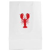 Red Lobster Preppy Coastal Maine Ocean Fun Medium Cadeauzakje (Achterkant)