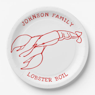 Red Lobster - Summer Party / Lobster Boil Papieren Bordje