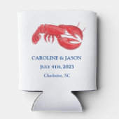 Red Lobster Wedding Favor Blikjeskoeler (Achterkant)