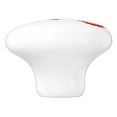 Red Lobster "Woodcut" Keramische Knop (Zijkant)