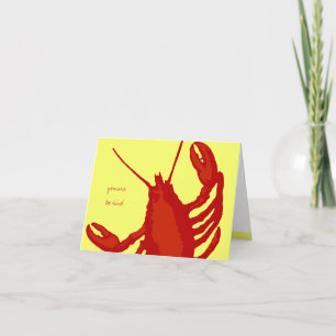 Red Lobster Yellow Custom Bedankt