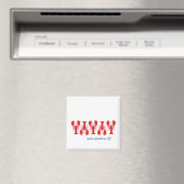 Red Lobsters Blue Custom Location White Preppy Magneet (Insitu (Vaatwasser))