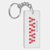 Red Lobsters Blue Custom Location White Preppy Sleutelhanger (Voorkant Links)